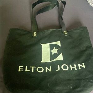 Elton John Black Tote Bag